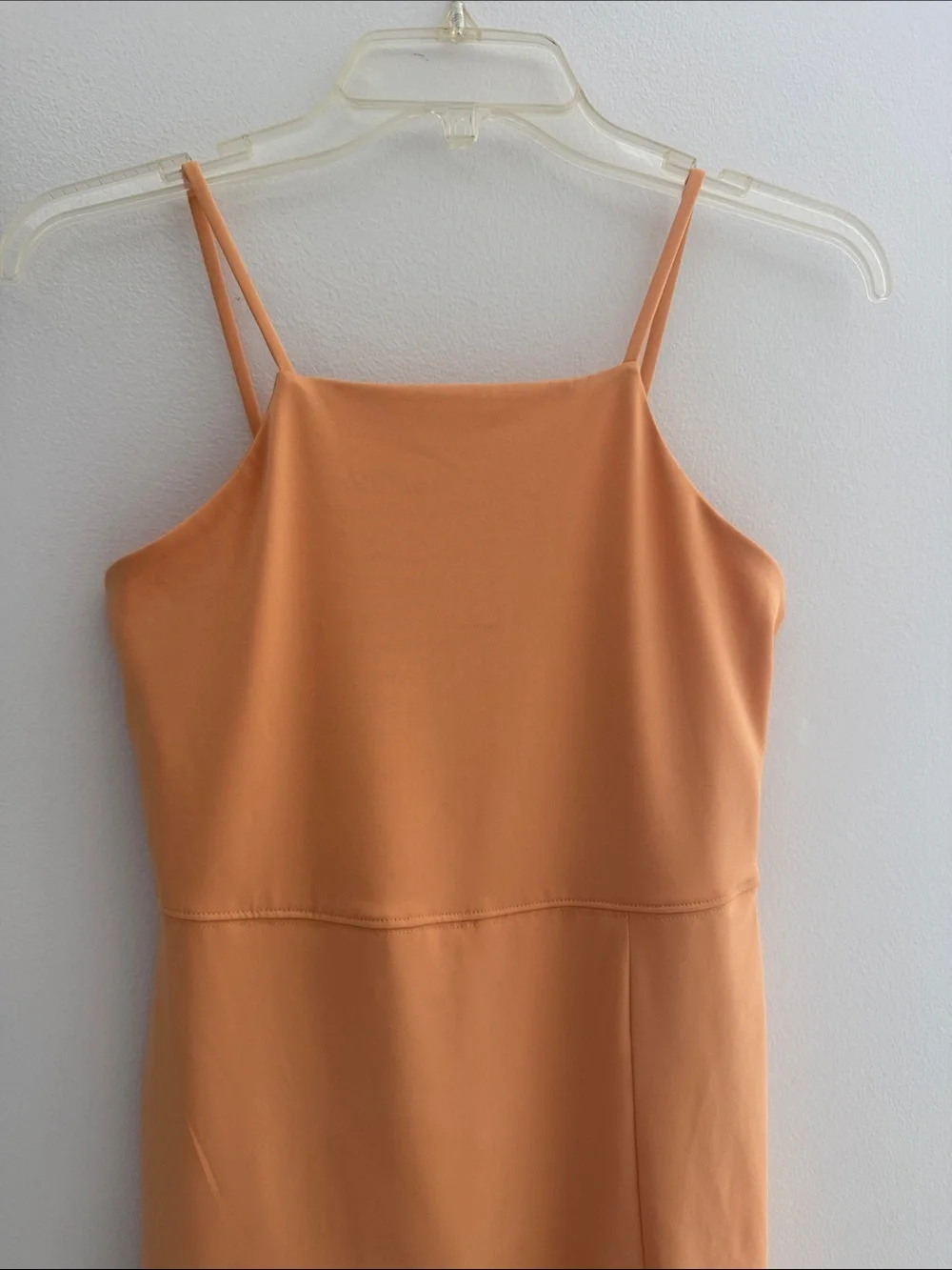 art class Orange Spaghetti-Strap Mini Dress